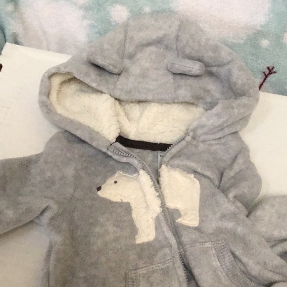 Carter’s 3 pc Hooded Jacket Fleece Set - Picture 3 of 6